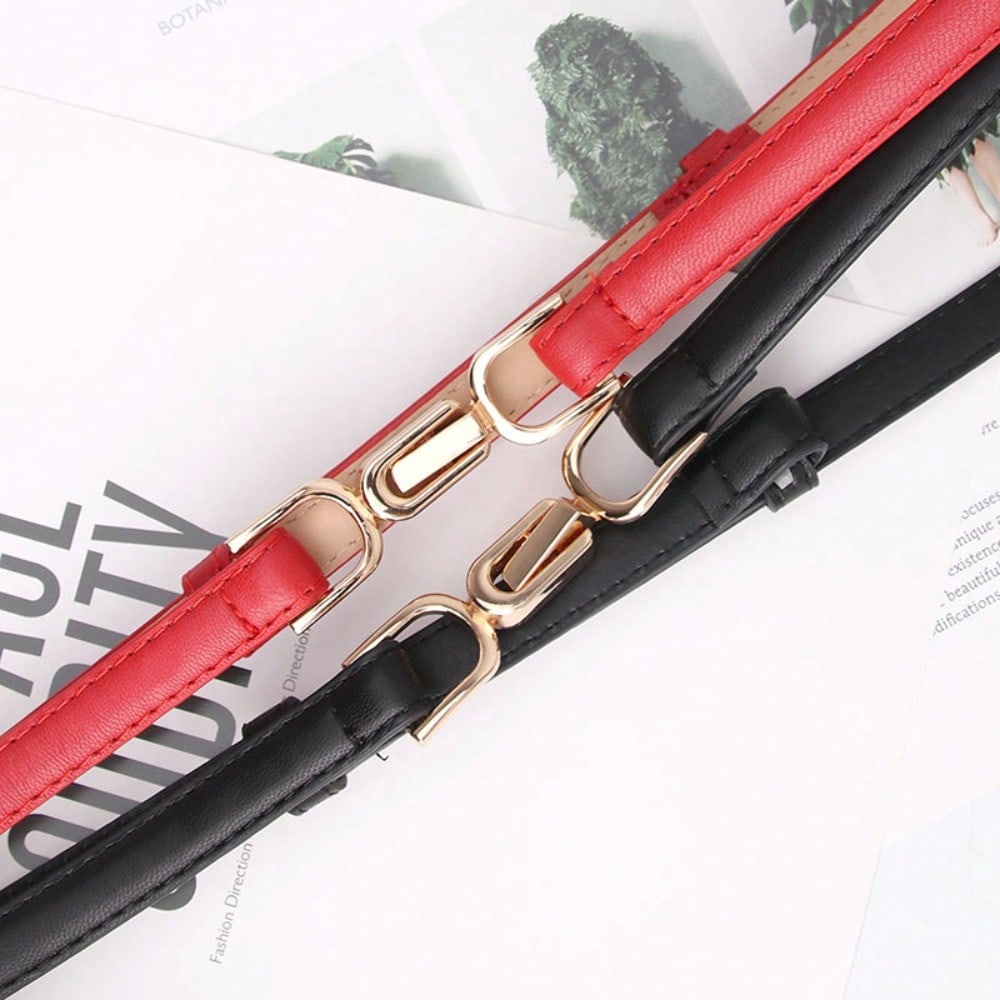 New Women's Button Adjustment Belt Stylish Elegant Dress Suit Decoration Small Belt Belt