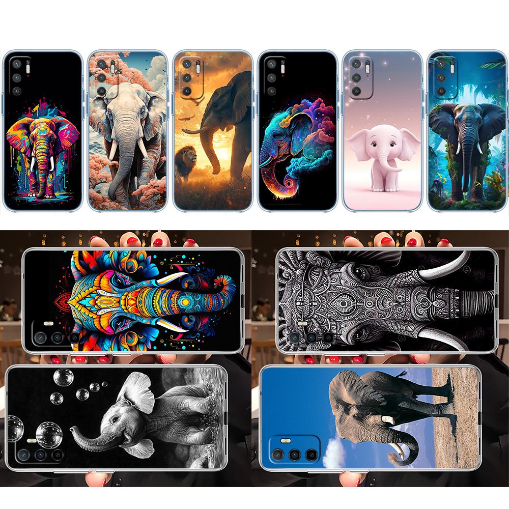 LO4 Animal Elephant Phone Case for LG K22 K30 K40 K40S K41 K42 K50 K50S K51 K51S K52 K61 K62 K71 K92 Q60 Q61 V40 V50 V60