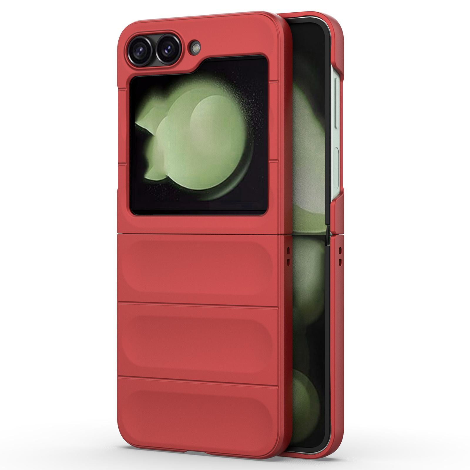 

For Samsung Galaxy Z Flip6 5G Case Rugged Back Hard PC Phone Cover Red
