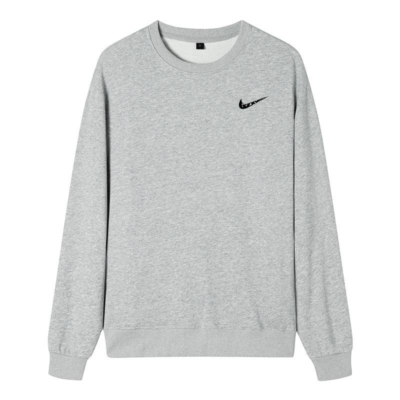 

Men s Cotton Round Neck Loose Fit Sweatshirt - Spring/Autumn Long Sleeve Sport T-shirt Jacket M сірий колір
