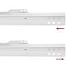 Drawer Slide 2 pcs White 250 mm Steel