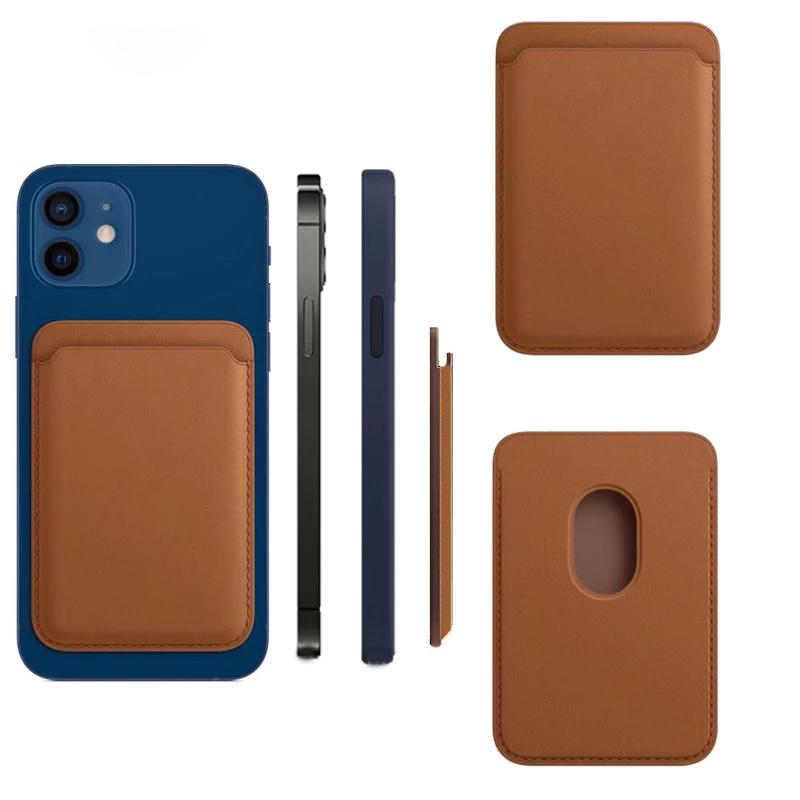 Für iPhone 12 Hülle Heißer Verkauf Kartenfach Leder Magnetischer Kartenhalter Für iPhone 12 Pro Rückseite Brieftasche Kartenfach Halter