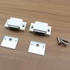 2 PCS White Magnetic Door Catch Single Magnetic Catch 15lb High Magnetic with Screws, Shutter Hardware for Kitchen Bathroom Cupboard Wardrobe Closet