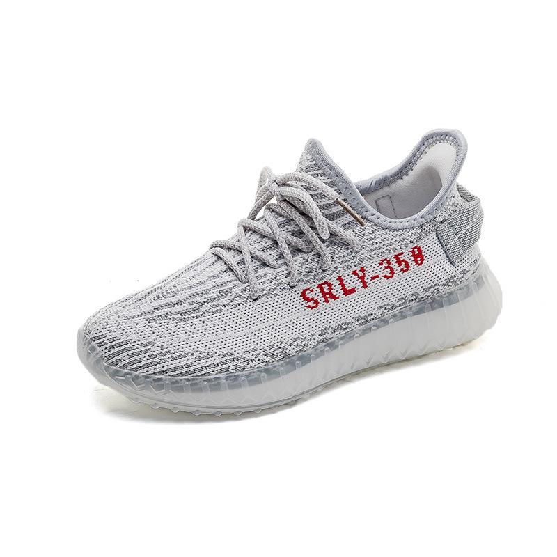 New couple popcorn sole coconut shoes fly-woven breathable running shoes men's ins trendy casual sports shoes