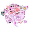 50Pcs Cartoon Pink Girls Stickers Diy Suitcase Laptop Guitar Bicycle Car Decals