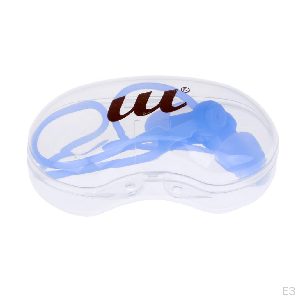 Waterproof Soft PVC Swimming Ear Plug Diving Earplug With Rope Unisex
