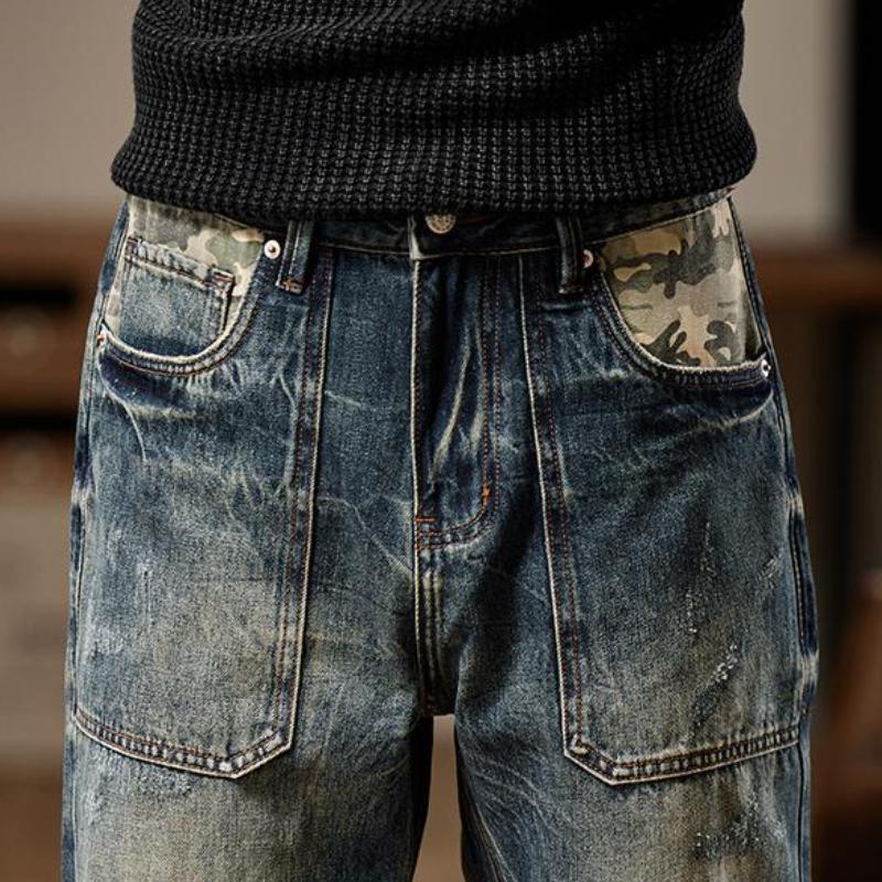Pánské kovbojské kalhoty Zúžené Pánské džíny Kalhoty Cargo Móda Volné Y2k Vintage Vysoce kvalitní džíny