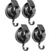 Suction Cup Hooks for Shower, Heavy Duty Vacuum Shower Hooks for Inside Shower, Gun Silver-Plated Plished Super Suction for Kitchen Bathroom