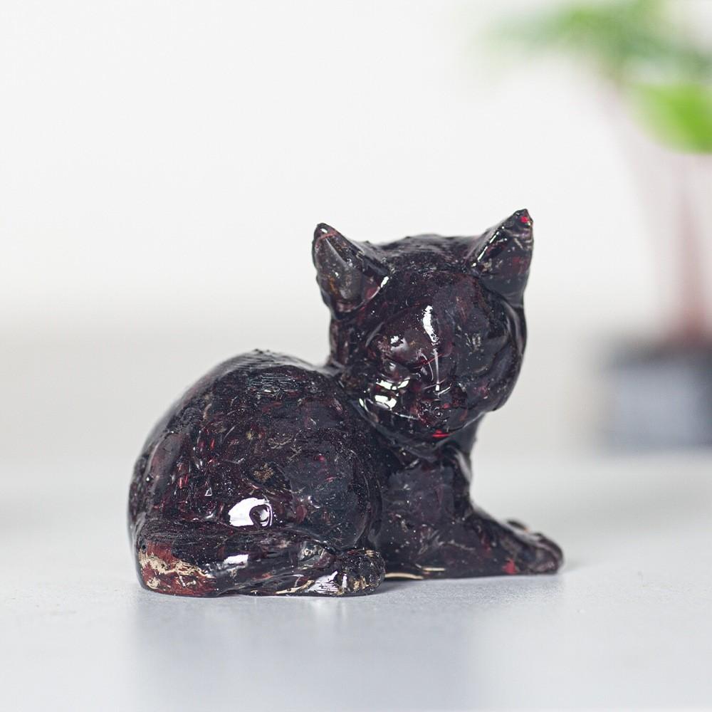 Animal Resin Desktop Decor With Crystal Chips For Gift And Home Office