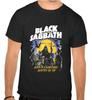 Unisex Tees 100% Cotton Men's Women's BLACK SABBATH ROCK MUSIC BLACK T-SHIRT -1044-