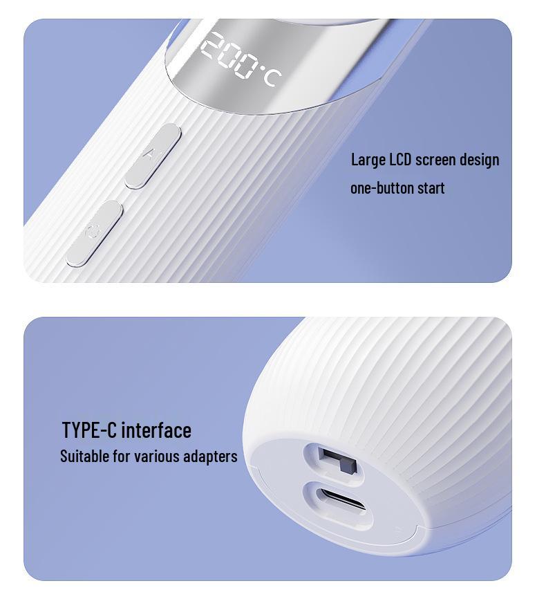 Rechargeable Portable Wireless Hair Straightener Comb with Negative Ions for Safe, Damage-Free Styling.