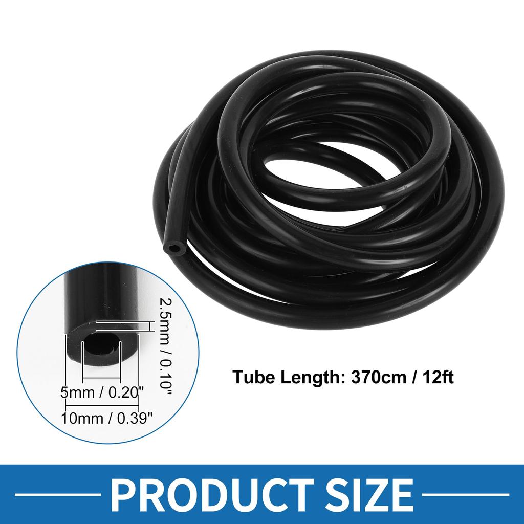 A ABSOPRO Silicone Vacuum Tube Hose for High Temperature 12FT 3/16" 5mm ID 2.5mm