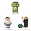 Summer Island Cat Resin Craft Figurine With Coconut Tree Base For Home Decor