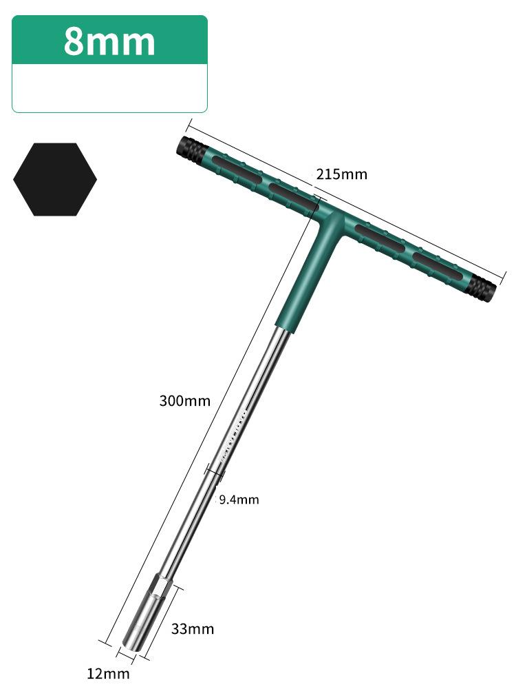 6-19mm T-Steckschlüssel Drehmomentschlüssel Gummigriff Innensechskantschlüssel Mechaniker-Schraubendreher Reparatur Steckschlüsselsatz Auto Mechanische Werkstatt Werkzeug Handwerkzeuge