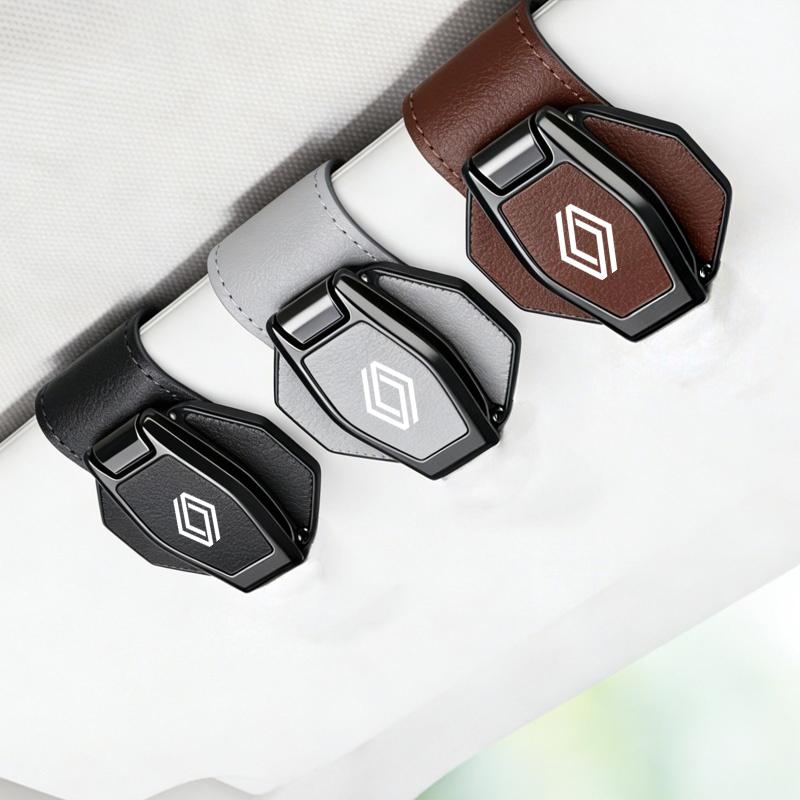 Car headrests, magnetic leather eyeglass holders, ticket holders, etc For Renault Clio Laguna 2 Megane 2 3 Duster Logan Captur