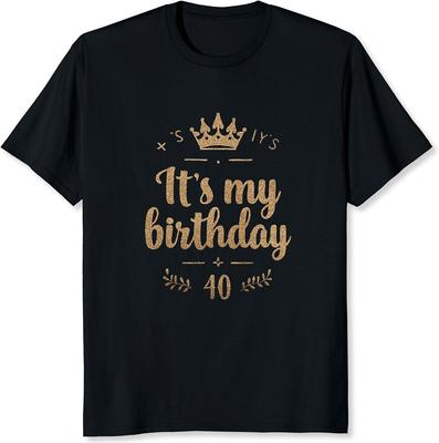 40th Birthday Crown It's My Birthday Glitter T-shirt