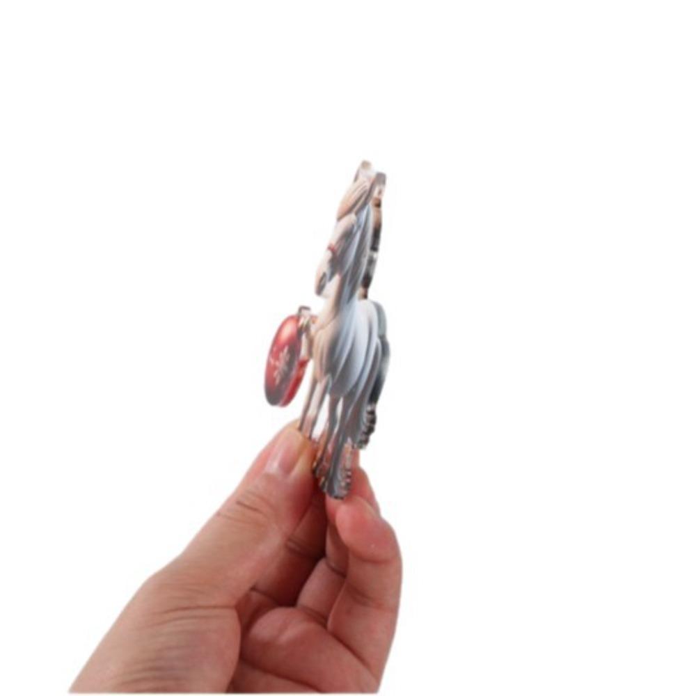 2D Flat Christmas Hanging Pendant DIY Accessories Acrylic Car Horse Pendant Multi-scene Xmas Tree Hanging Ornament Navidad Decor