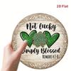 Not Lucky Just Blessed Round Metal Wall Sign 8x8 inch St Patrick Gift for Bar