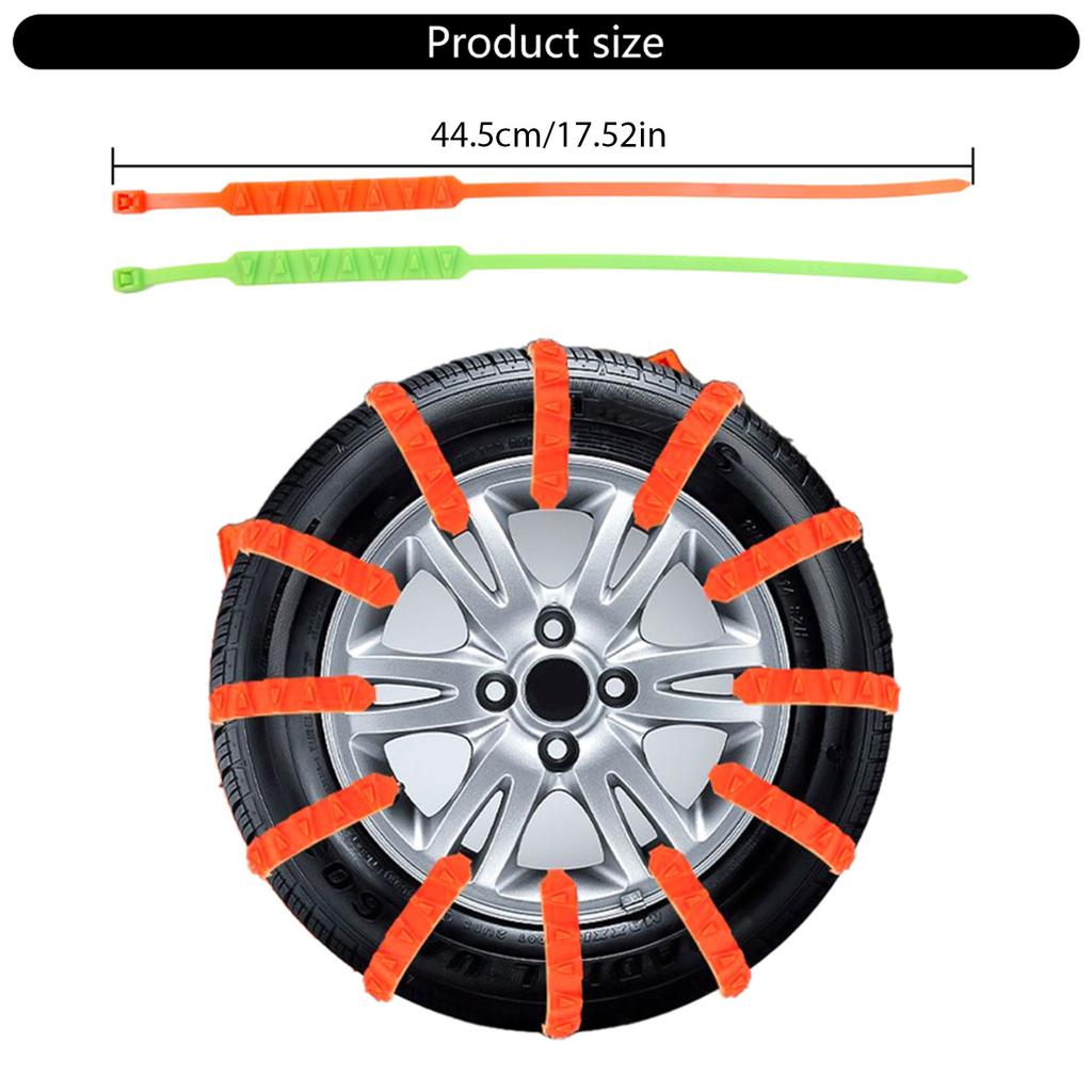 10pcs Emergency Tire Wheel Cable Snow Chains for Motorcycles Scooter Winter Snow Tire Chains Electric Bike Wheel Chains