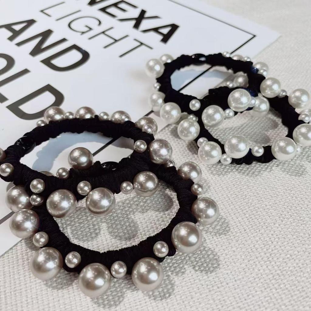 Korean Pearl Elastic Hair Tie for Ponytails and Updos