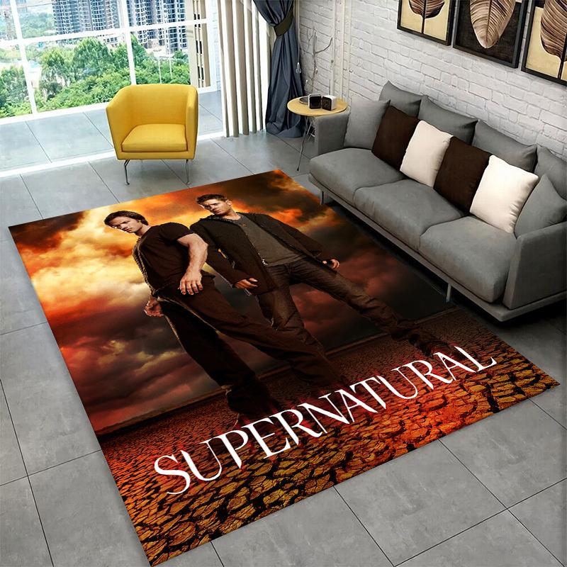 

SPN Supernatural Dean Sam TV Carpet Rug for Playroom Bedroom Living Room Sofa Home Decor,kid Area Rug Non-slip Floor Mat Gift 40x60cm