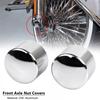 A42M-Front Axle Cap Chrome Covers For  Dyna Street Bob Electra Street Glide