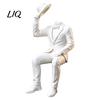 Creative Desktop Display Statue 3D Printed Sitting Gentleman Ornament, Minimalist Abstract Faceless Figurine, Unique Tabletop Ornaments Aesthetic Art