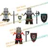 N511U-518U N335-337 Mittelalterliche Burg Ritter Bausteine Figuren Vierseitiger UV-Druck Waffen Zubehör Spielzeug Kindergeschenke F030