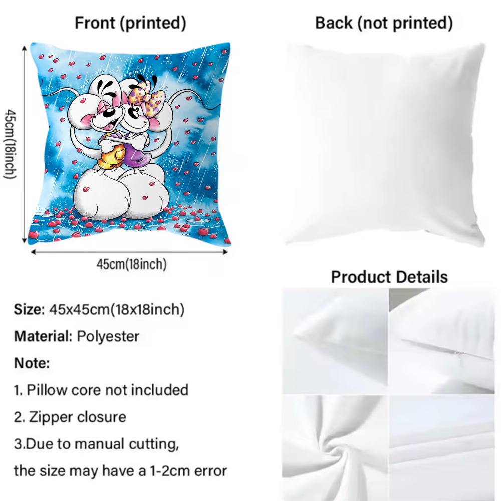 Cartoon D-Diddl Ratte Kissenbezug Weich & Leicht zu Waschen Kissenhülle – Vielseitig für Sofa, Bett, Reisen und Büro