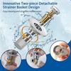 Stainless Steel Bathroom Sink Drain Strainer Removable Basket Drain Stopper  Shower Sink