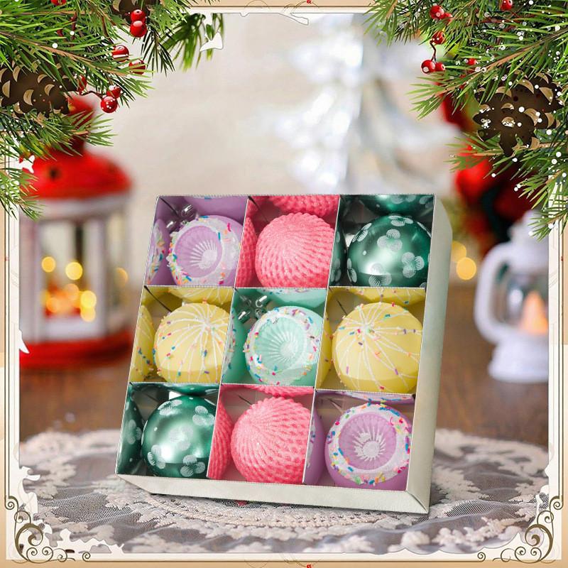 Balls Christmas Scene Decoration Kit With Colorful Plastic For Festival Party
