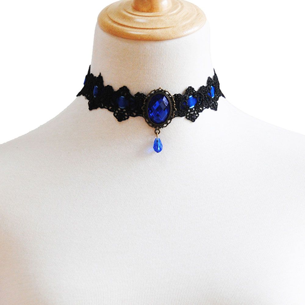 Gothic Punk Collar Chokers Victorian Crystal Necklaces Clavicle Chain Fashion Accessories Jewelry