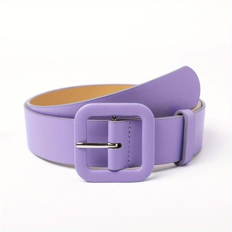 Stylish Minimalist Womens Square Buckle Belt In Trendy Candy Colors For Every Outfit