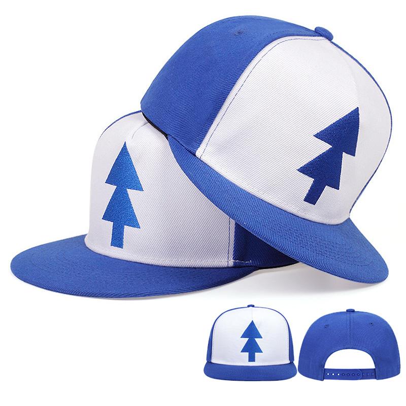 Yiran Bag Women's Anime Cartoon Pines Hats Gravity Falls Dipper Baseball Caps Cosplay Hat Canvas Adjustable Boys Pine Cap Accessories 54-60Cm