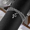Bohemian Beach Three Layers Snake Shape Anklet for Ladies