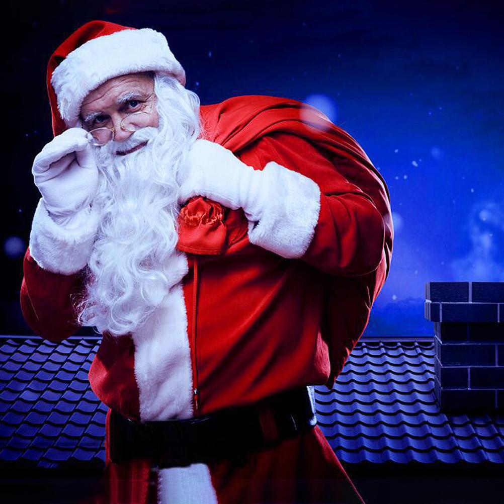 Unisex Santa Claus Costume Cosplay Santa Claus Clothes Performance Costume Set for Party and Christmas