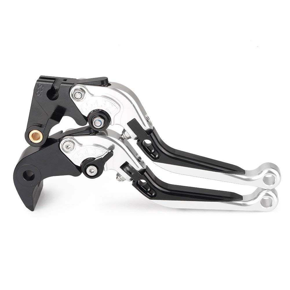 

AL-mart Motorcycle Retractable Telescopic 6-Stage Adjustable Brake Clutch Lever Set for Honda VTR250 98-06/ CB400SF 02-14/ CB900 Hornet 02-06 серебряный