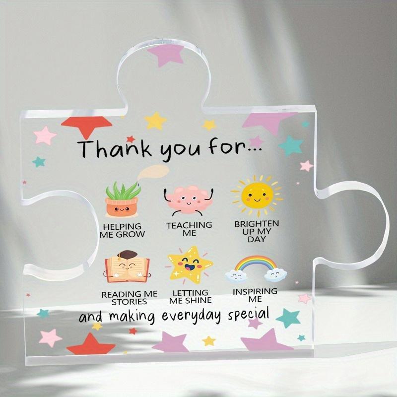 

Thank You Gifts: Heart Acrylic Desk Decor (Message). For Women/Teacher/Coworker/Boss – Birthday/Christmas Presents. чистый