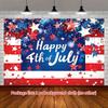Sfondo bandiera USA ad acquerello 2D per Decorazione Festa BBQ all'aperto del Quattro Luglio