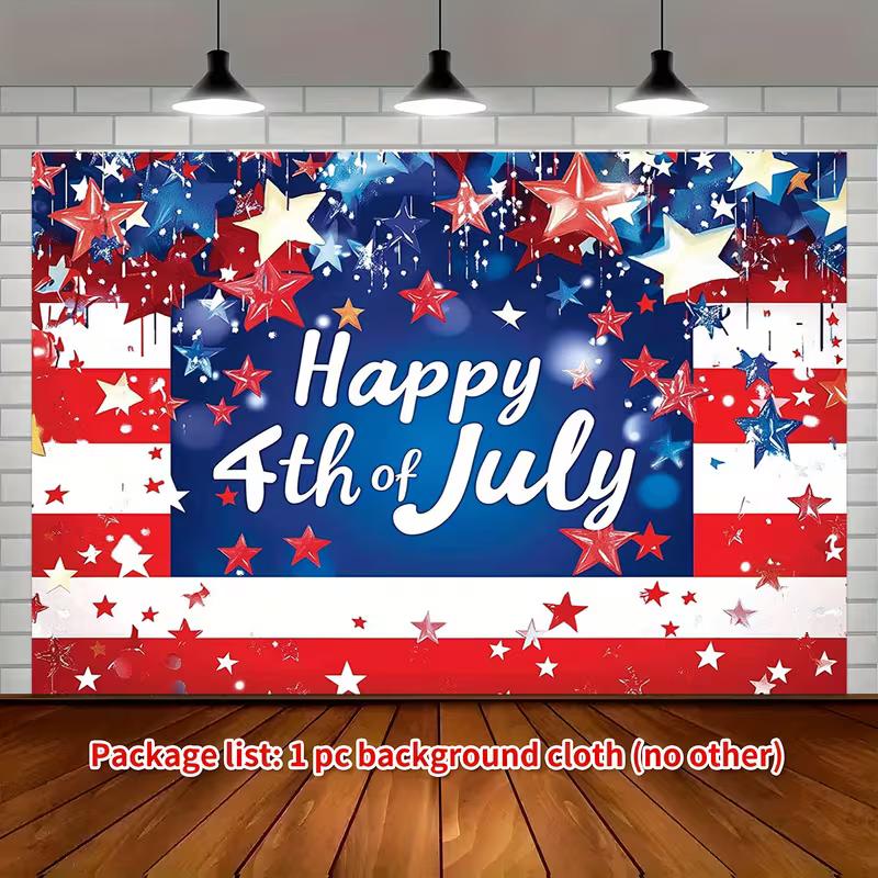 Sfondo bandiera USA ad acquerello 2D per Decorazione Festa BBQ all'aperto del Quattro Luglio