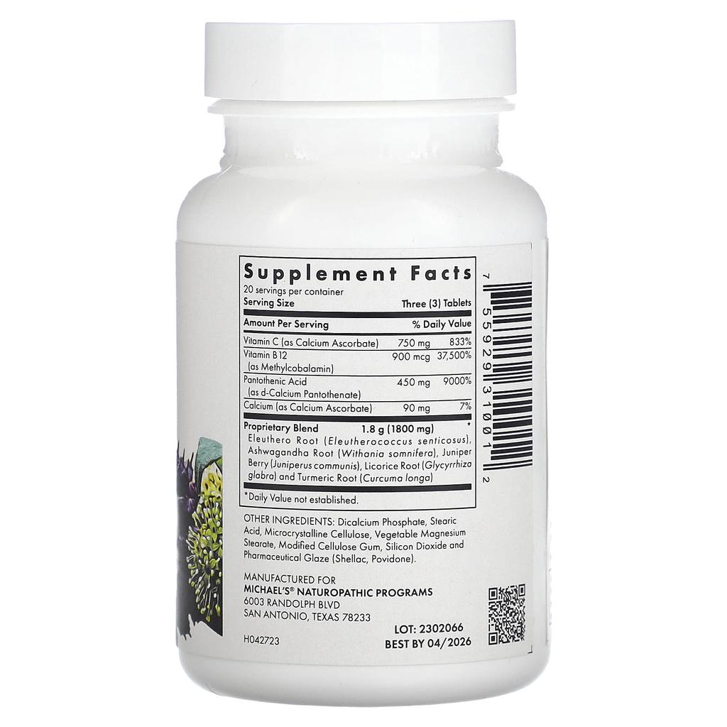 Michael's Naturopathic, Stress Adrenal Support, 60 Veggie Tablets