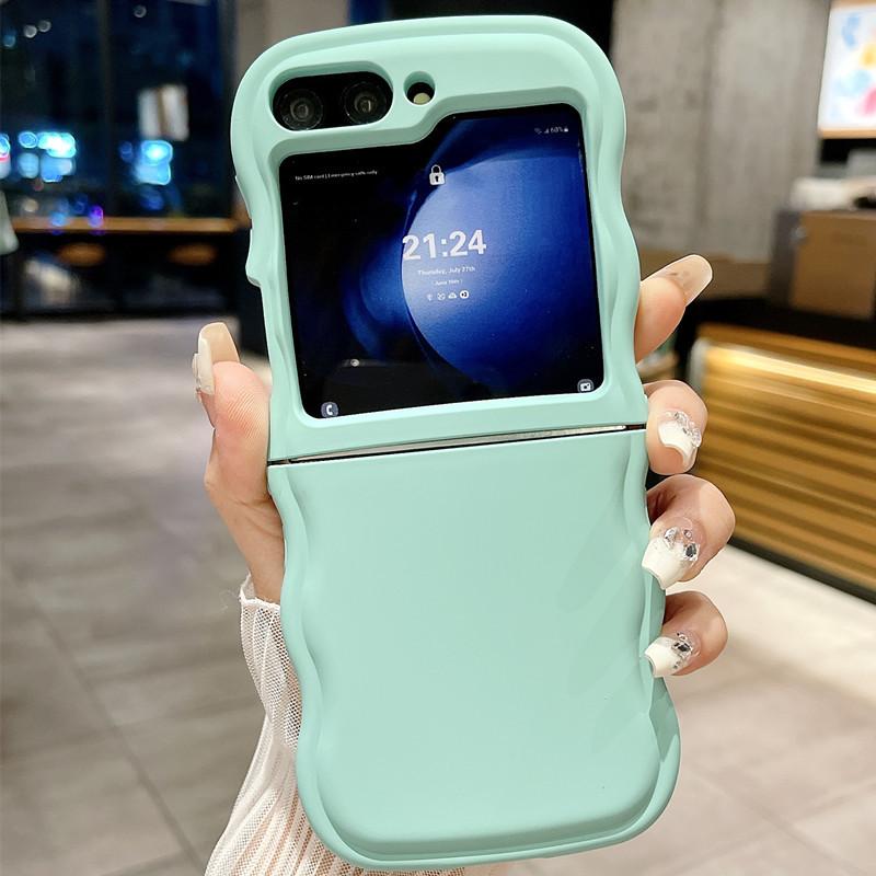 Anwendbar auf Samsung Zflip6 Handyhülle ZFLIP5 Liquid Z4 Fuel Injection Z3 Nische Zflip6 Einfache Volltonfarbe