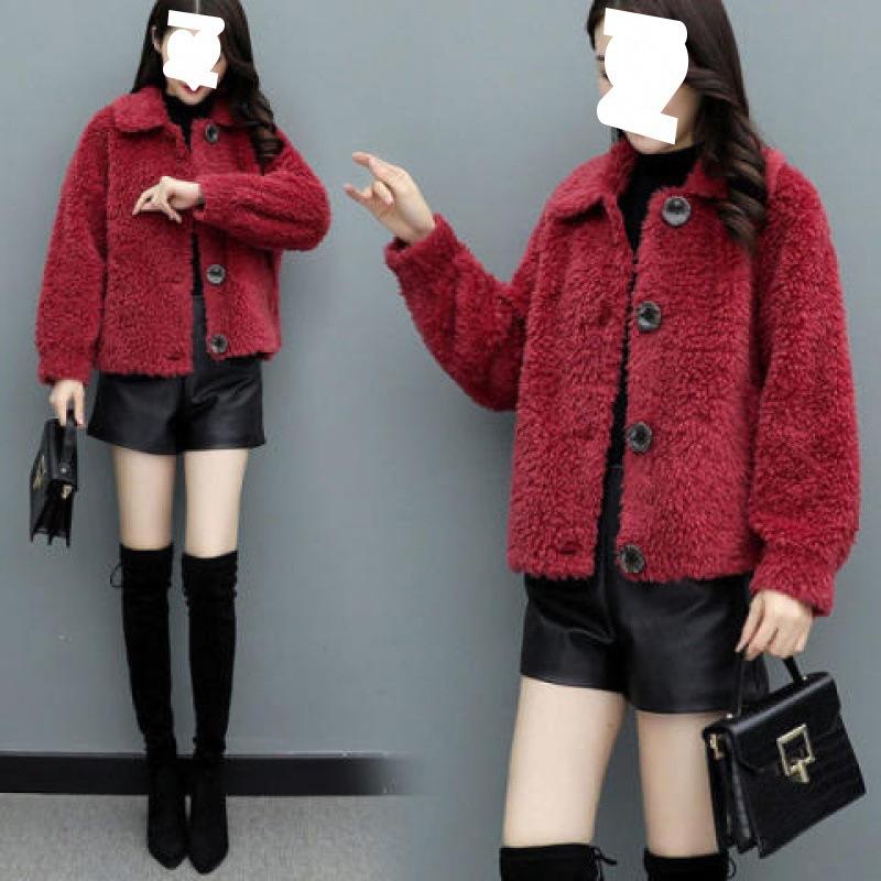 Fur All-in-one Coat for Women Autumn and Winter Lamb Fleece Coat Korean Style Loose Coat