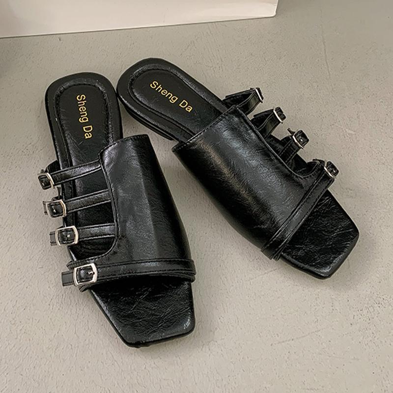 

Женские шлепанцы на каблуке Повседневная обувь Летняя обувь для ходьбы Уютные сандалии Женские 2025 Новая трендовая обувь Дизайнерский бренд Пляжные Mujer Zapatillas 40 чёрный