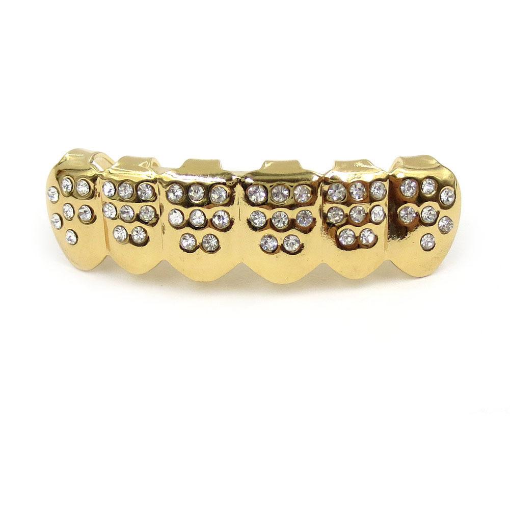 Gold-Plated Hip Hop Grillz - Twill Style