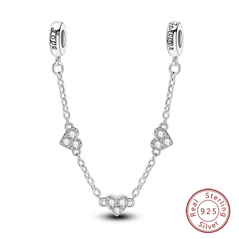 Copper Heart Shaped Keylock Cross Pattern Fantasy Cat Claw Safety Chains Fit Qikaola Original Bracelets Diy Jewelry