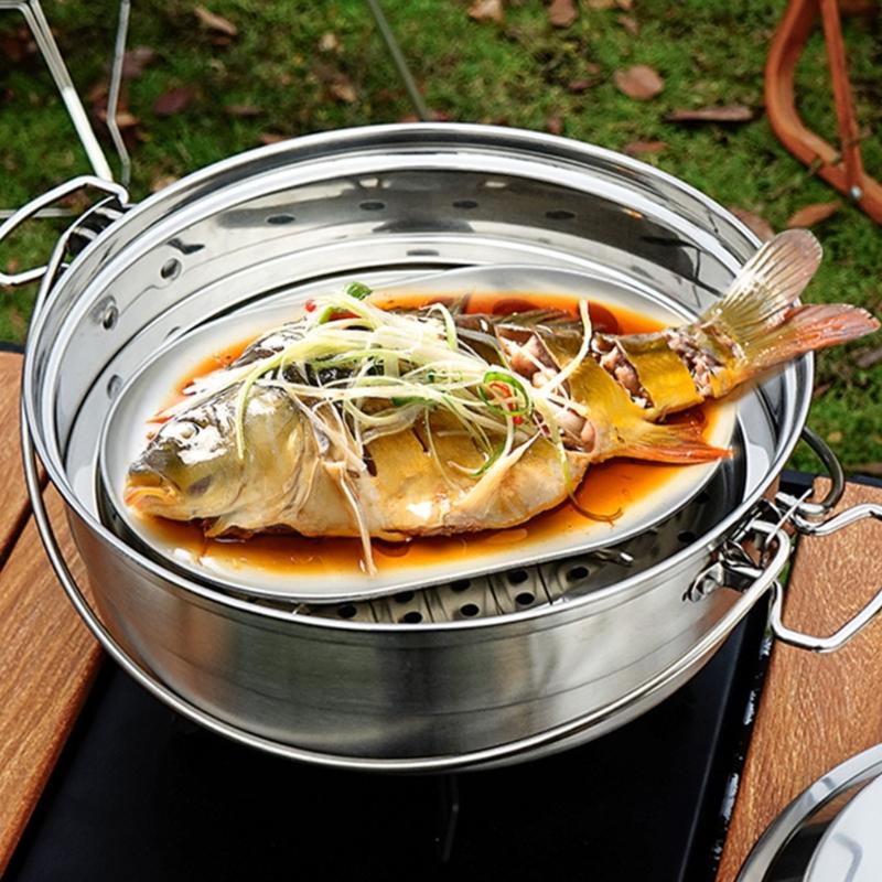 Rusts Resistant Stainless Steel Dinner Plates/ Soup Basin Dinnerwares for Camping Barbecues and Family Gatherings