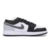 Jordan Air Jordan 1 Slip Resistant Abrasion Resistant Low top Vintage Basketball Shoes Men's Black Gray 553558-131(Team85-)