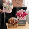 5Pcs Creative Envelope Flower Boxes Hand-folded Flowers Gift Bag Florist Bouquet Packaging Materials DIY Wedding Party Supplies