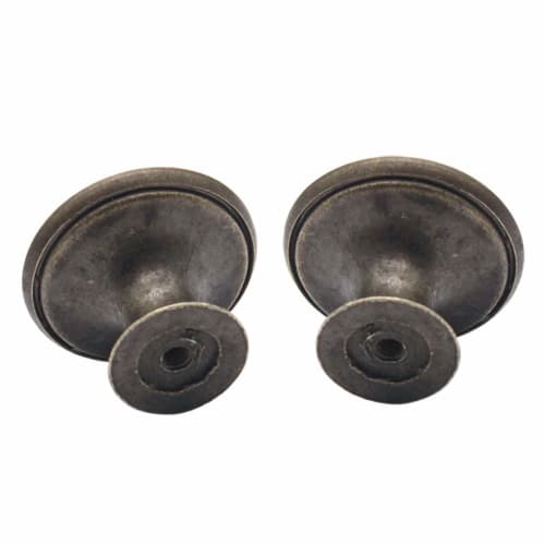 Sada 12 kusů starožitných knoflíků a úchytek na zásuvky ze slitiny zinku, kulaté taháky na zásuvky z nerezové oceli se šrouby, průměr 30 mm (Bronz)